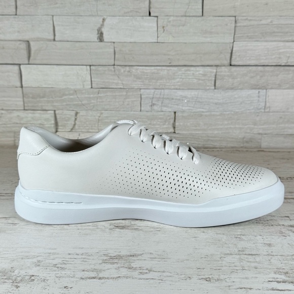 Cole Haan Men's 8M GrandPrø Rally Laser Cut Leather Sneakers White NEW - Picture 8 of 12